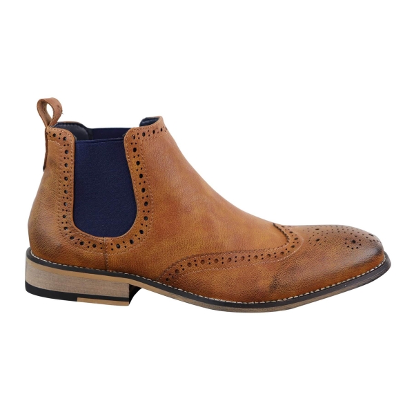 Mens Black or Brown Slip-on Chealse Boots - Cavani Hound