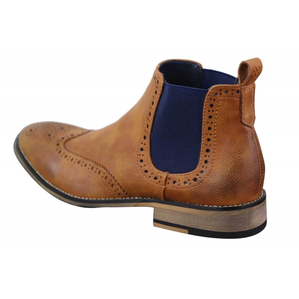 Mens Black or Brown Slip-on Chealse Boots - Cavani Hound