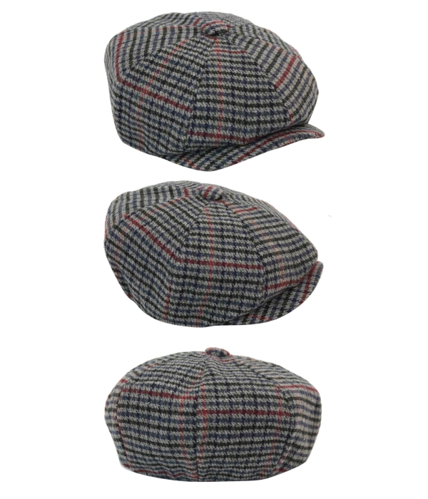 Men Classic Check Newsboy Cap