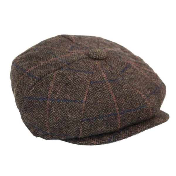 Mens Vintage Tweed Peaky Blinders Hat