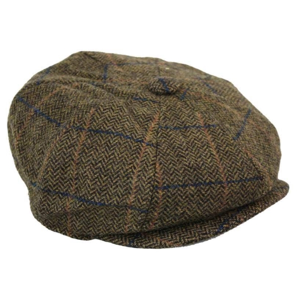 Mens Vintage Tweed Peaky Blinders Hat