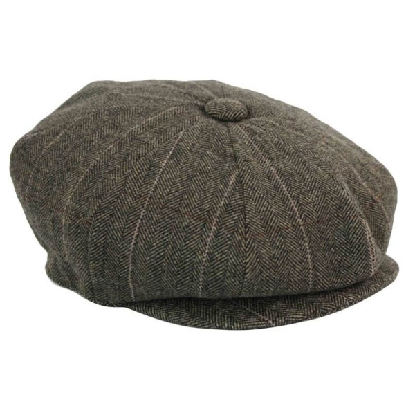 Mens Tweed Check Peaky Blinders Cap