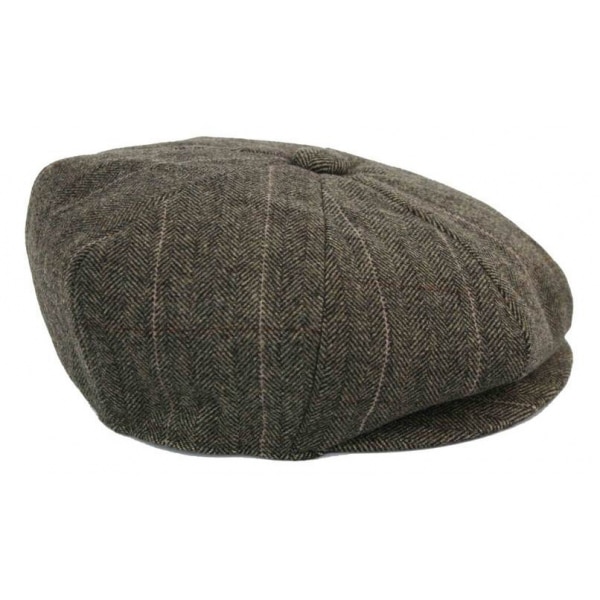 Mens Tweed Check Peaky Blinders Cap