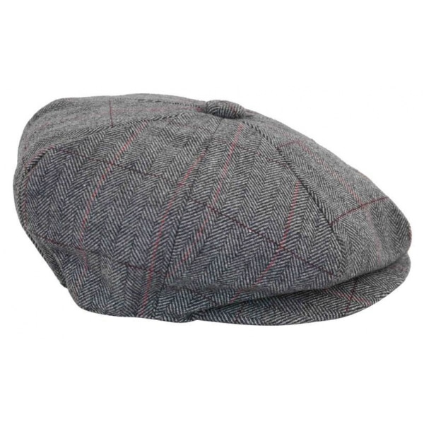 Mens Tweed Check Peaky Blinders Cap