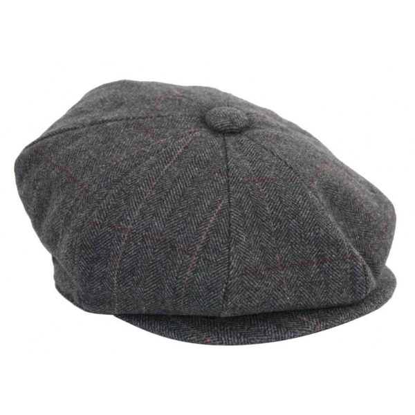 Mens Tweed Check Peaky Blinders Cap