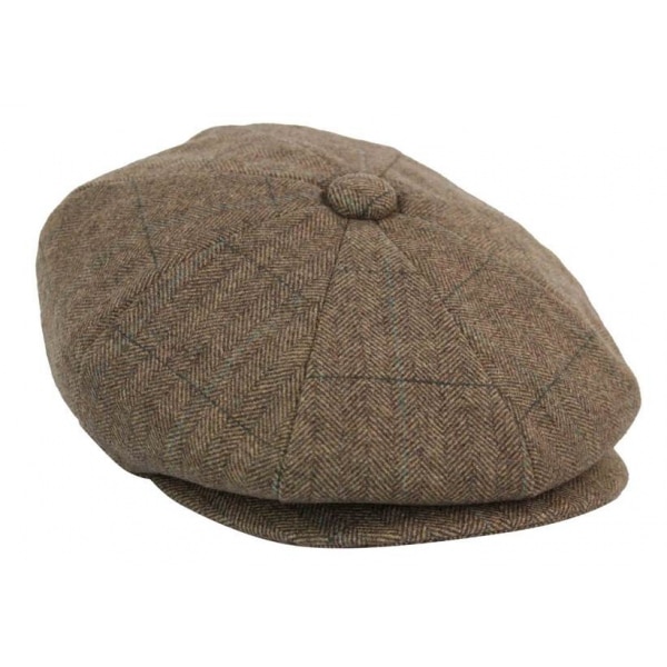 Mens Tweed Check Peaky Blinders Cap