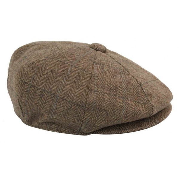 Mens Tweed Check Peaky Blinders Cap