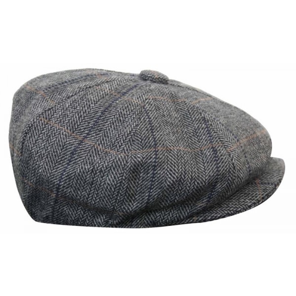 Mens Tweed Check Peaky Blinders Cap