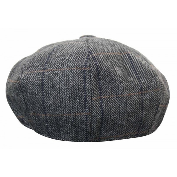 Mens Tweed Check Peaky Blinders Cap