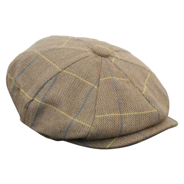 Mens Tweed Check Peaky Blinders Cap