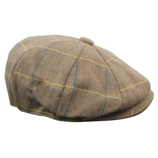 Mens Tweed Check Peaky Blinders Cap