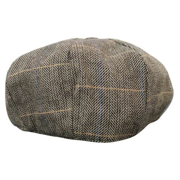 Mens Tweed Check Peaky Blinders Cap