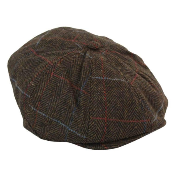 Men's Tweed 8 Panel Newsboy Hat