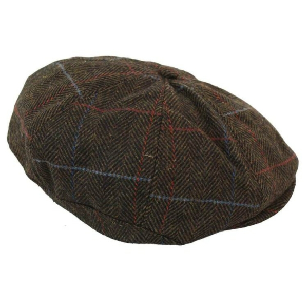 Men's Tweed 8 Panel Newsboy Hat