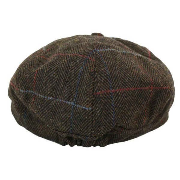 Men's Tweed 8 Panel Newsboy Hat