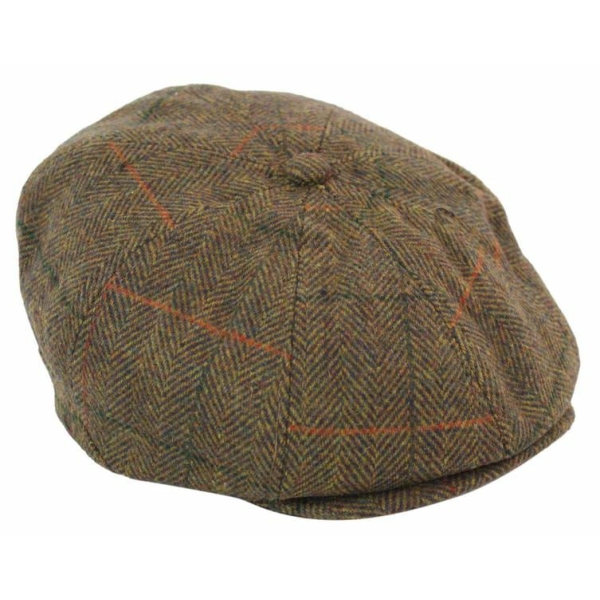 Men's Tweed 8 Panel Newsboy Hat