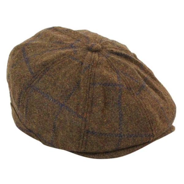 Men's Tweed 8 Panel Newsboy Hat