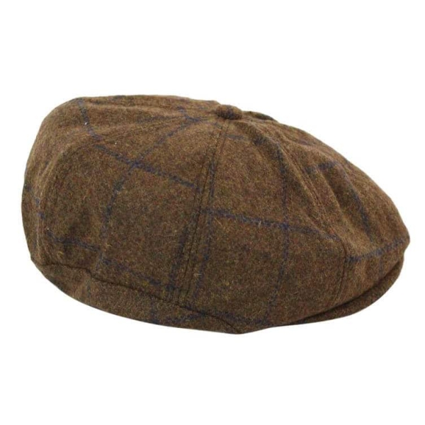 Men's Tweed 8 Panel Newsboy Hat