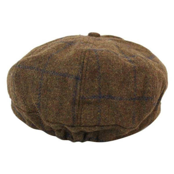 Men's Tweed 8 Panel Newsboy Hat