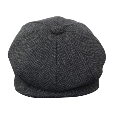 HT6316 - Mens Herringbone Tweed Peaky Blinders Hat