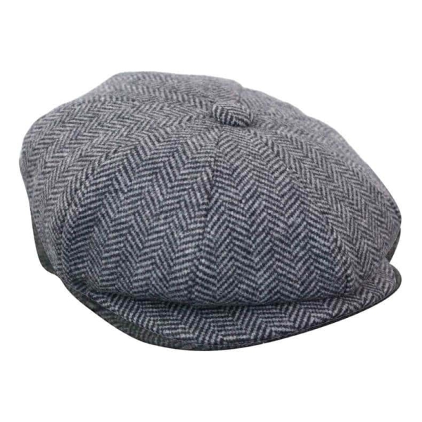 HT6316 - Mens Herringbone Tweed Peaky Blinders Hat