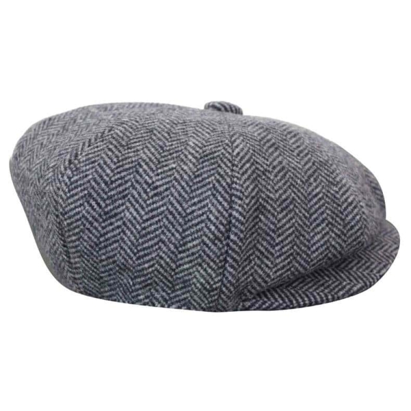 HT6316 - Mens Herringbone Tweed Peaky Blinders Hat