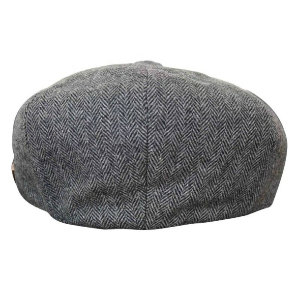 HT6364 - Mens Herringbone Tweed Newsboy Peaky Blinders Hat