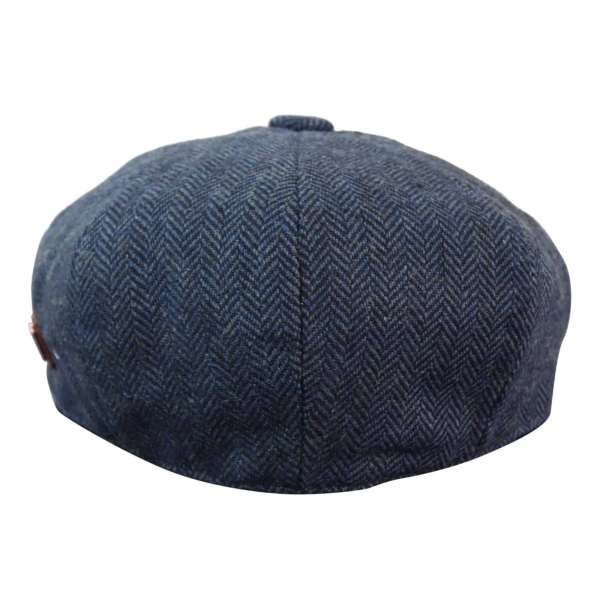 HT6364 - Mens Herringbone Tweed Newsboy Peaky Blinders Hat