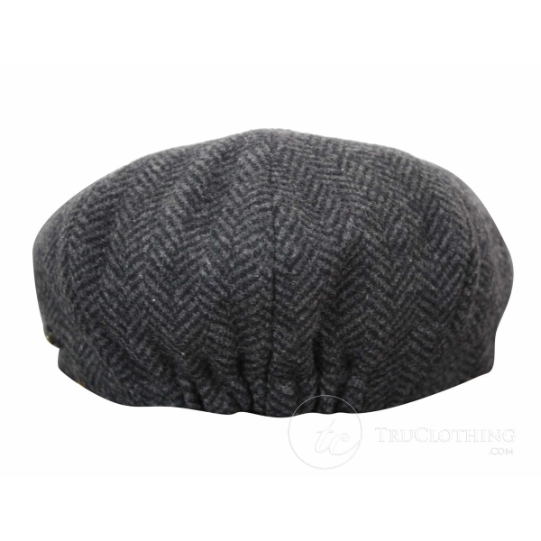 Kids Peaky Blinders Newsboy Tweed Herringbone 8 Panel Hat