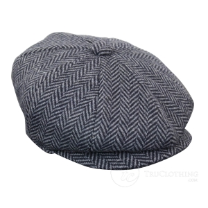 Kids Peaky Blinders Newsboy Tweed Herringbone 8 Panel Hat