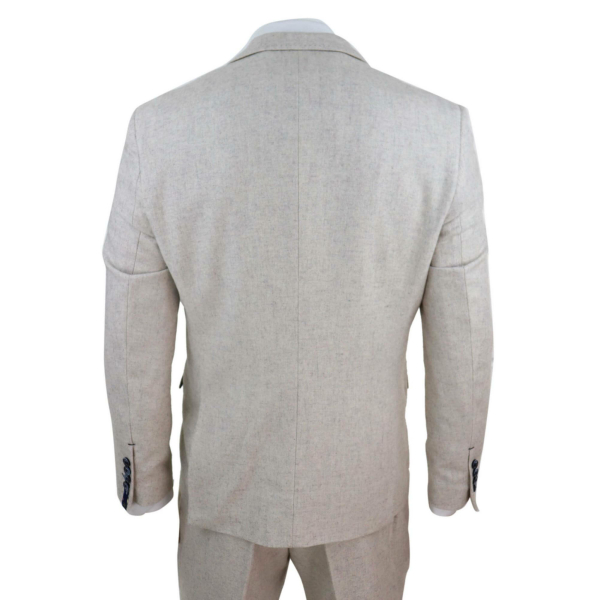 Mens Cream Vintage 3 Piece Suit