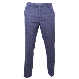 Mens Blue Check Trousers – Cavani Matteo