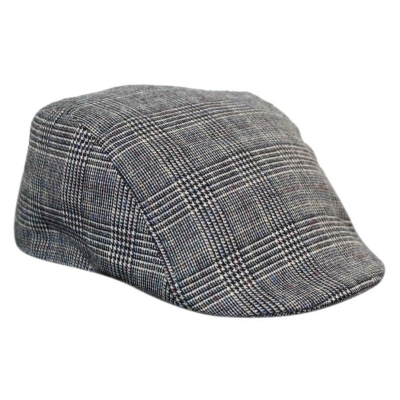 Marc Darcy Hampton Mens Tweed Vintage Retro Grandad Flat Caps Hats Peaky Blinders Check Classic