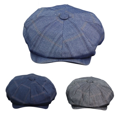 Men's 8 Panel Peaky BlindersTweed Flat Cap - Cavani Connall