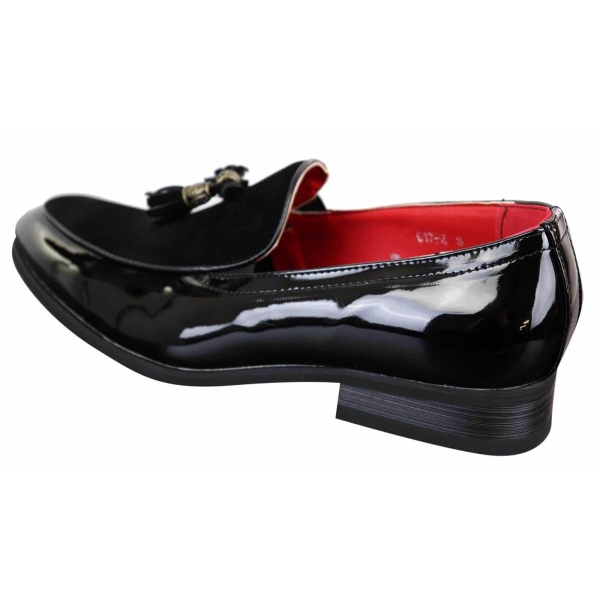 Men's Faux Patend and Suede Leather Loafers