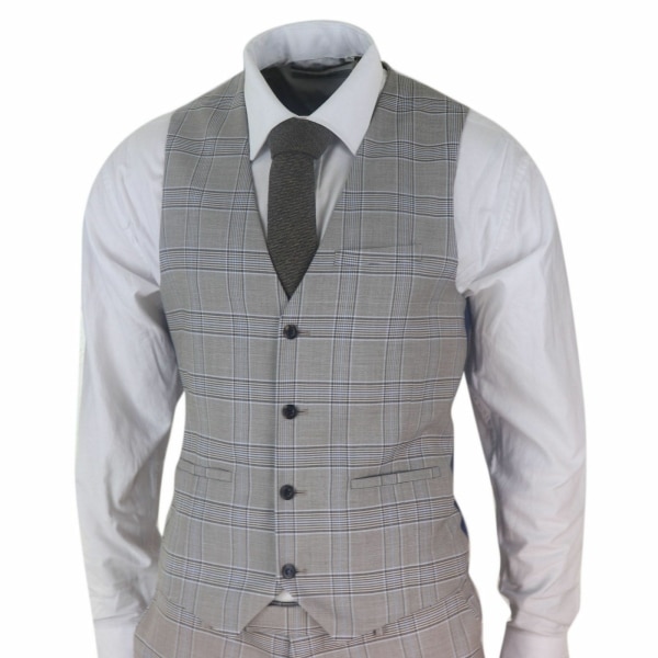 Mens Beige 3 Piece Classic Suit