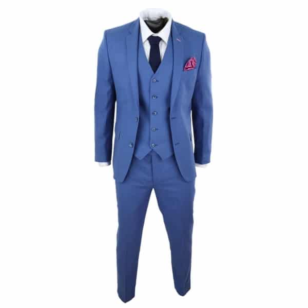 Mens Blue Light Summer Suit