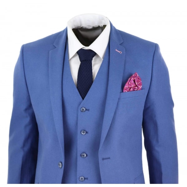 Mens Blue Light Summer Suit