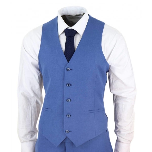 Mens Blue Light Summer Suit