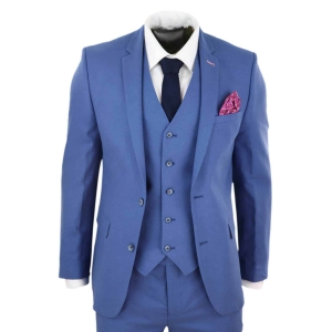 Mens Blue Light Summer Suit