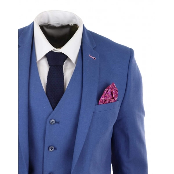 Mens Blue Light Summer Suit