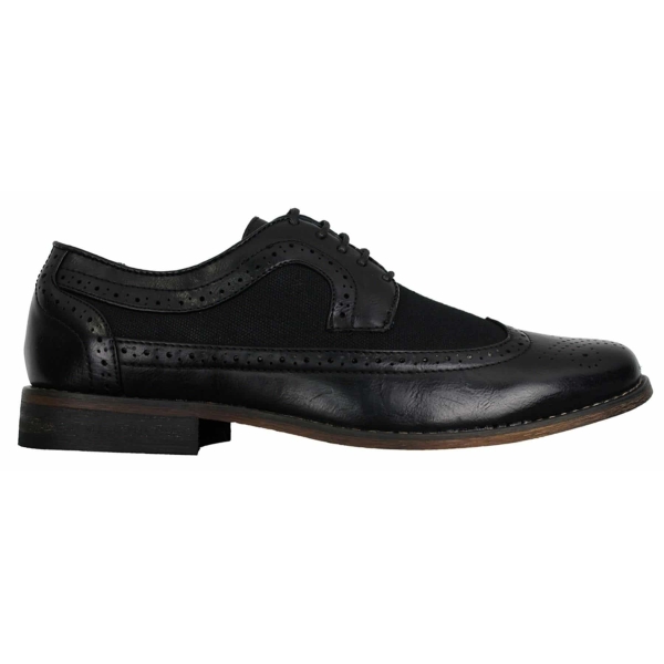 Mens Brogues Leather Shoes Italian Designer Smart Casual Brown Black Navy Retro