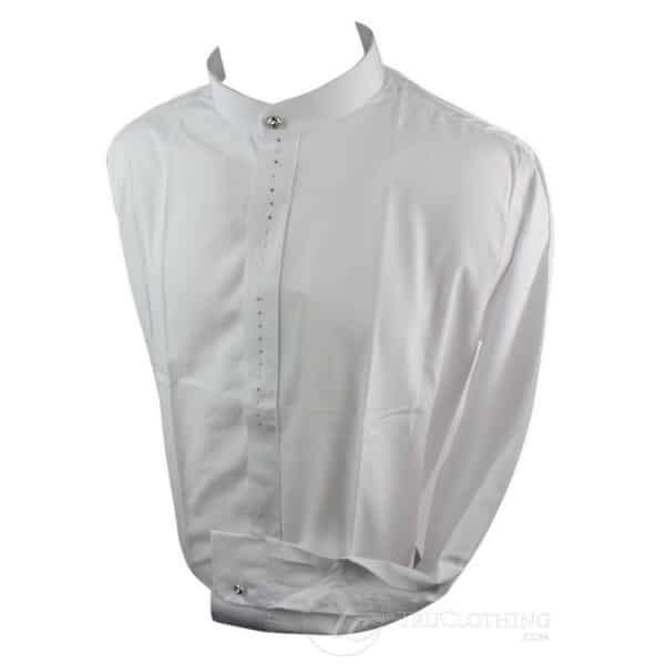 Mens Chinese Grandad Collar Formal Casual Shirt White Black Blue Red Diamonte