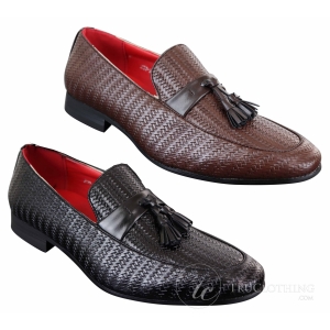 Mens Classic Tassel PU Leather Loafers