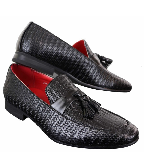 Mens Classic Tassel PU Leather Loafers