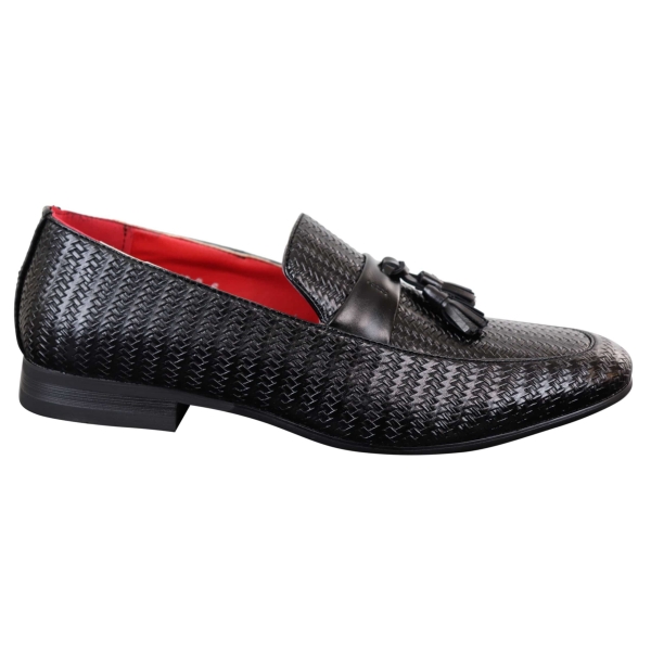 Mens Classic Tassel PU Leather Loafers