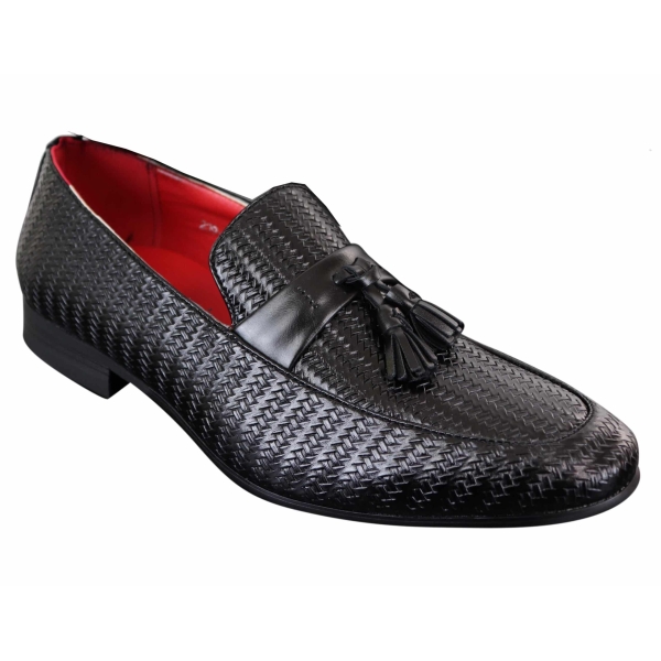 Mens Classic Tassel PU Leather Loafers