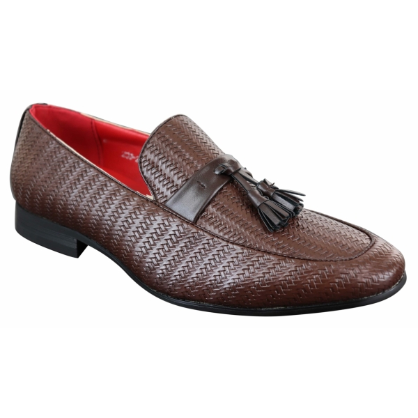 Mens Classic Tassel PU Leather Loafers