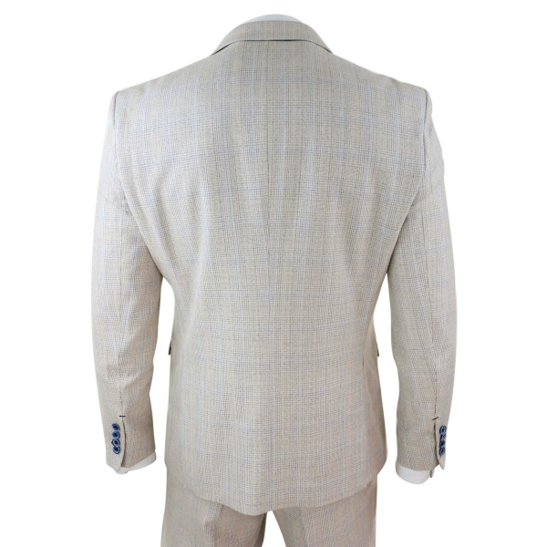 Mens Cream 3 Piece Wedding Suit - Cavani Caridi