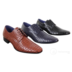 Mens Crocodile Skin Effect Shoes